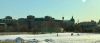 Une vue de l'ensemble conventuel des Religieuses Hospitalières de Saint-Joseph, en hiver, à partir du parc Jeanne-Mance.