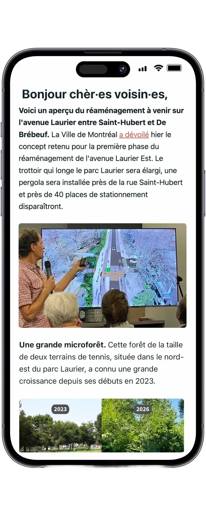Aperçu de l'infolettre