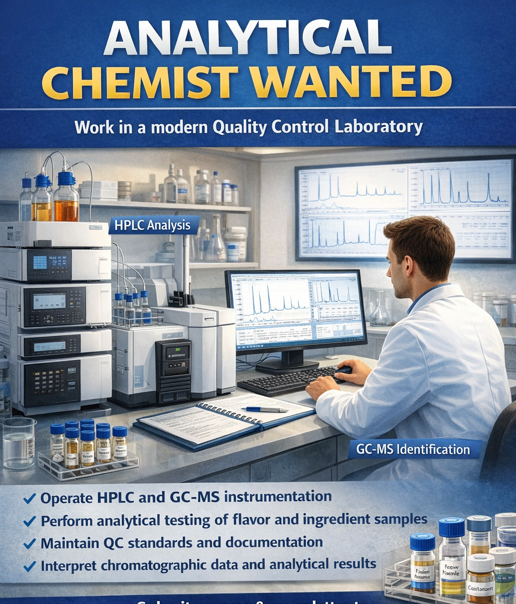 Job Opening: Analytical Chemist Wanted to Work in QC Lab, Posted March 13, 2026