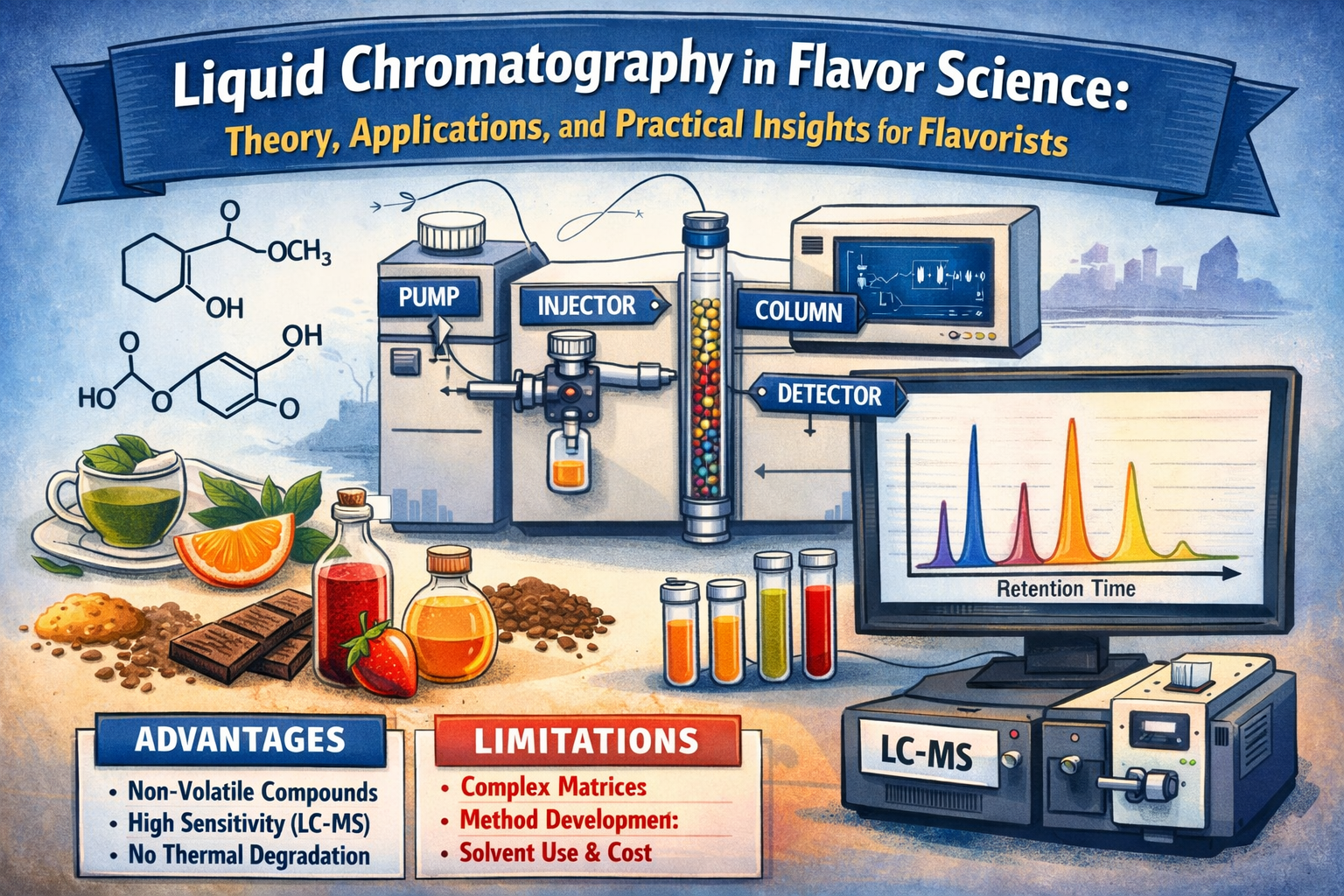 Liquid Chromatography in Flavor Science: Theory, Applications, and Practical Insights for Flavorists