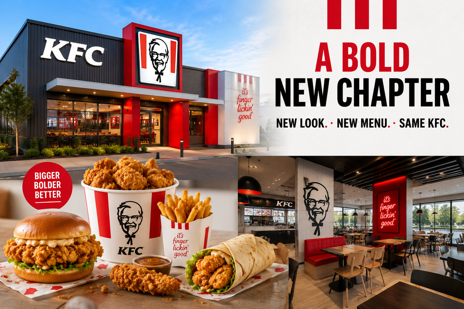 KFC Unveils Global Transformation: New Menu, Modern Restaurants, and a Fresh Brand Identity
