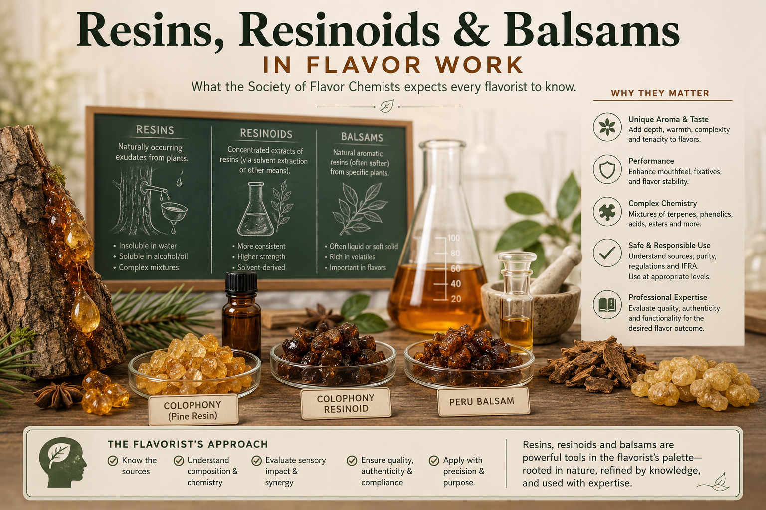 Resins, Resinoids & Balsams in Flavor Work: What the Society of Flavor Chemists Expects Every Flavorist to Know