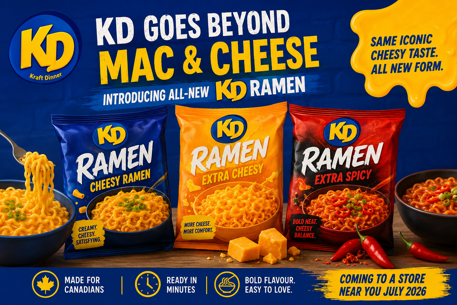 Kraft Dinner Enters the Instant Noodle Market with New KD Ramen Collection