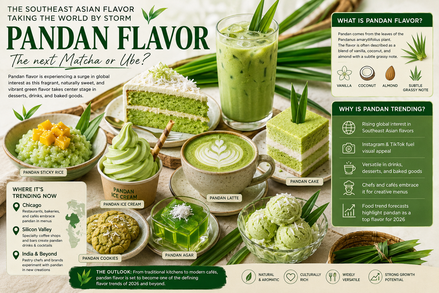 Pandan Flavor Surges in Search: Why Southeast Asia’s “Vanilla of the East” Is Becoming a Global Food Trend