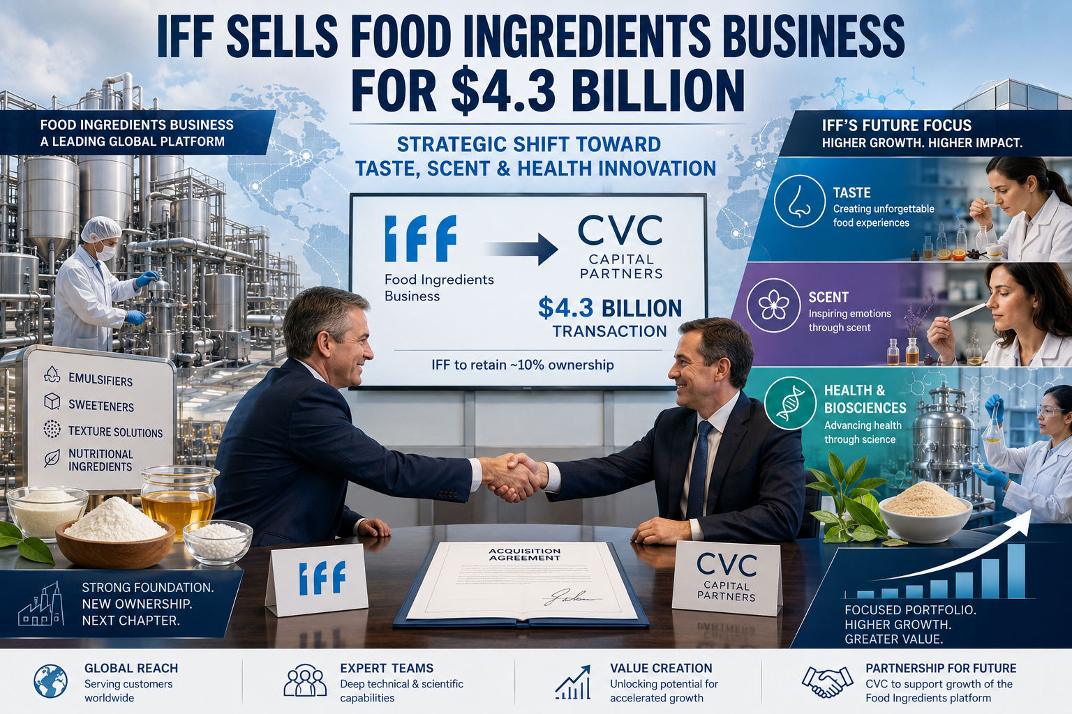 IFF Sells Food Ingredients Unit for $4.3 Billion: A Strategic Shift Toward High-Growth Segments