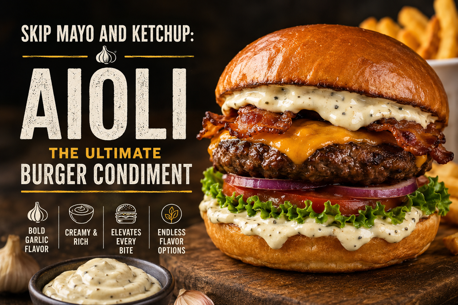 Skip Mayo and Ketchup: Why Aioli Is the Best Burger Condiment for More Flavor