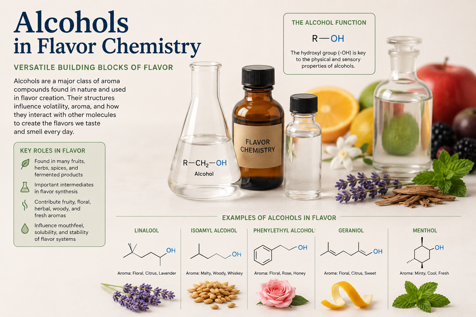 Alcohols in Flavor Chemistry:  What Every Flavorist Needs to Know