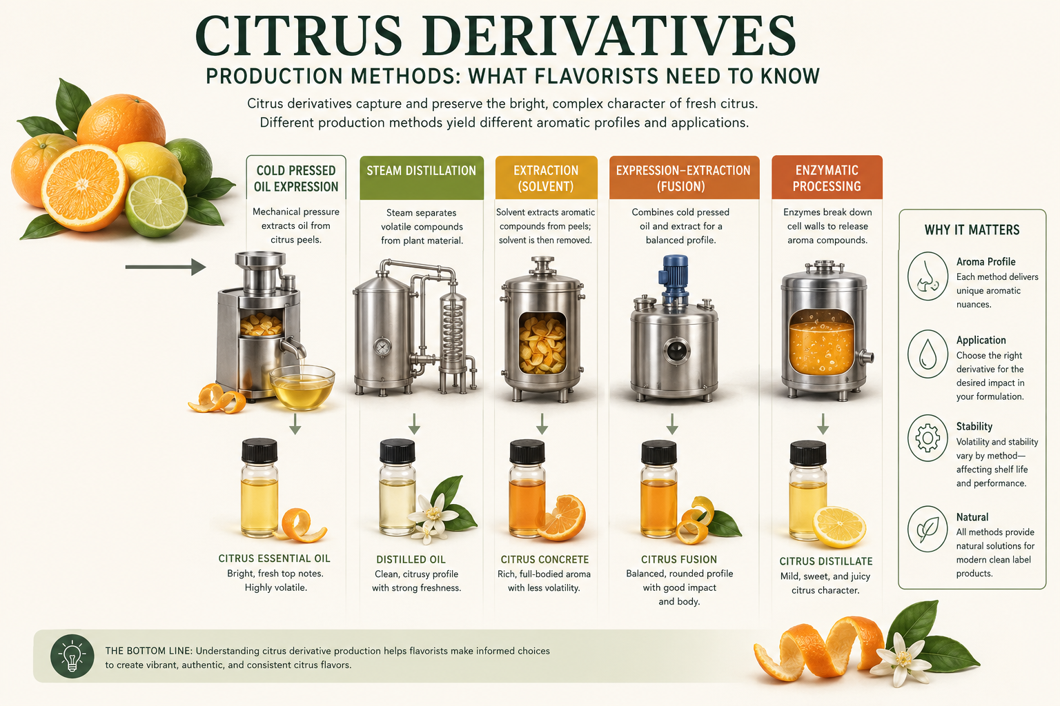 Citrus Derivatives - Production Methods: What Flavorists Need to Know
