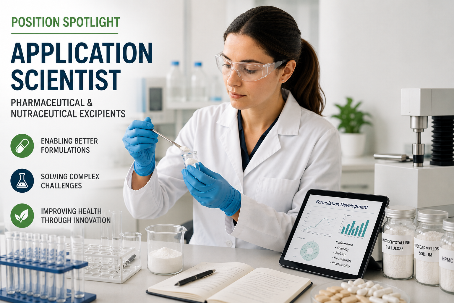 Job opening: Application Scientist Wanted – Pharmaceutical & Nutraceutical Excipients