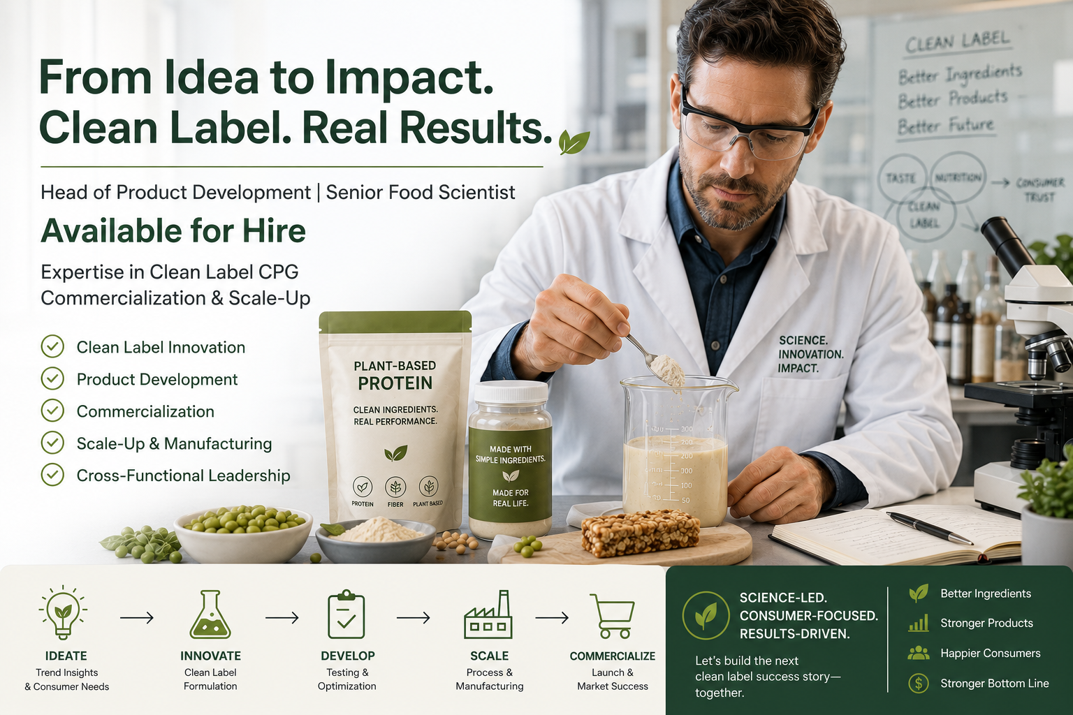 Senior Food Scientist | Clean-Label CPG Product Development & Commercialization