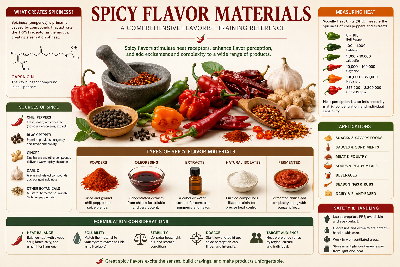 Spicy Flavor Materials: A Comprehensive Flavorist Training Reference