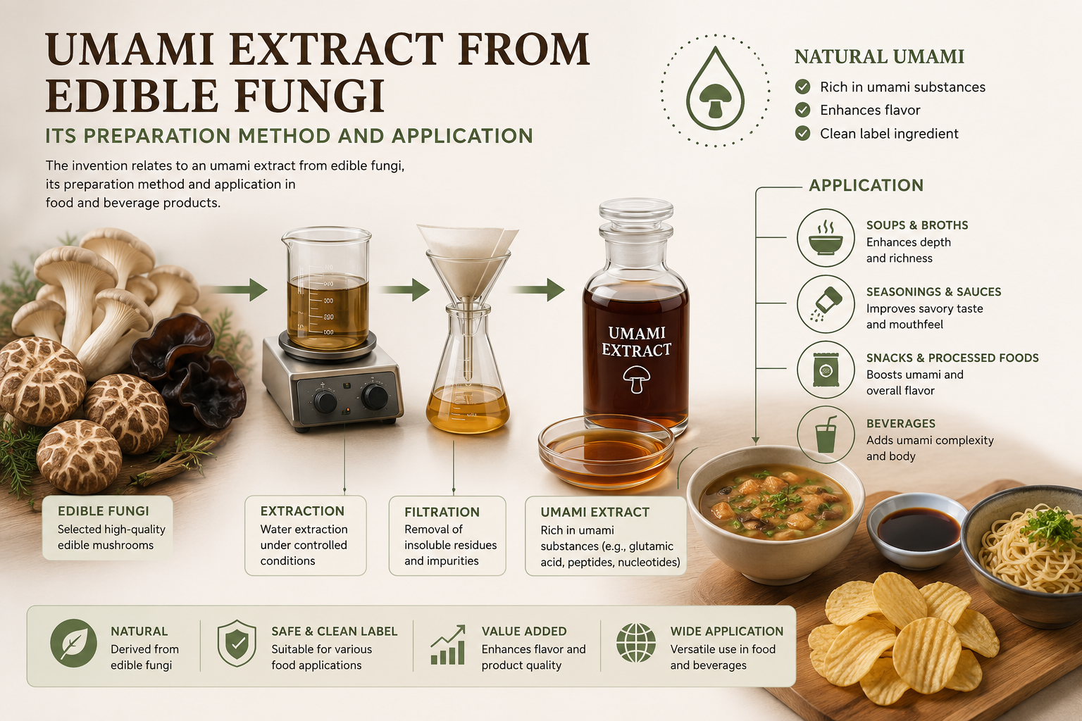 Patent Document: Umami Extract from Edible Fungi, its Preparation Method and Application