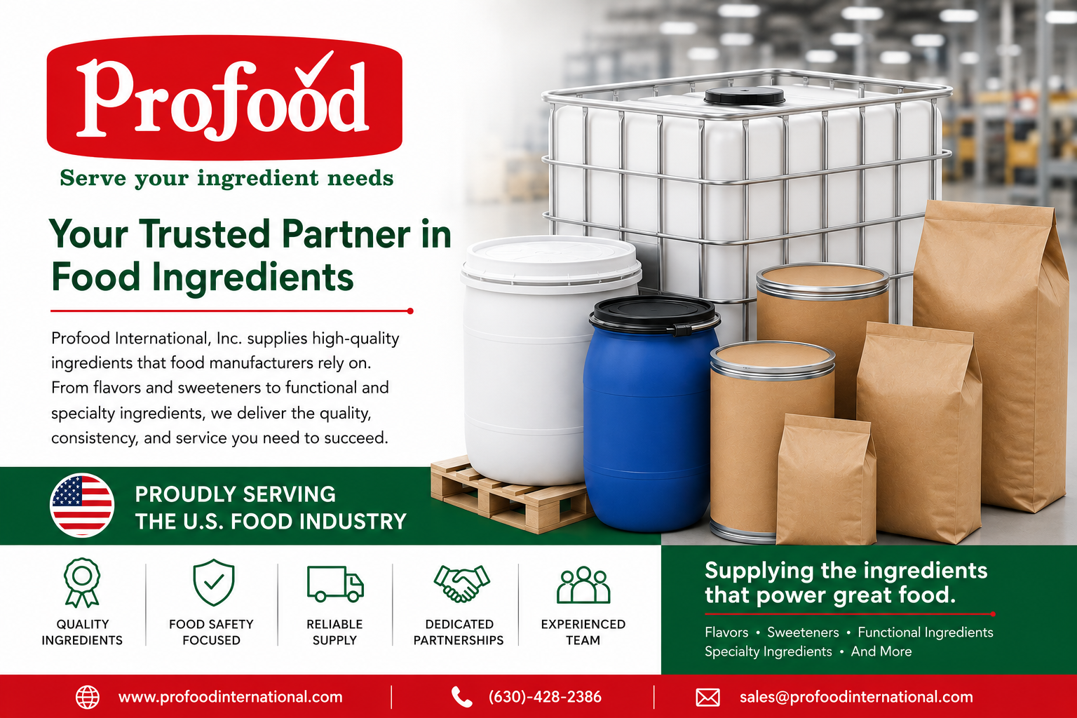 Ingredient Supplier Profile: ProFood International Inc. -Your Trusted Partner for High-Quality Food Ingredients & Additives