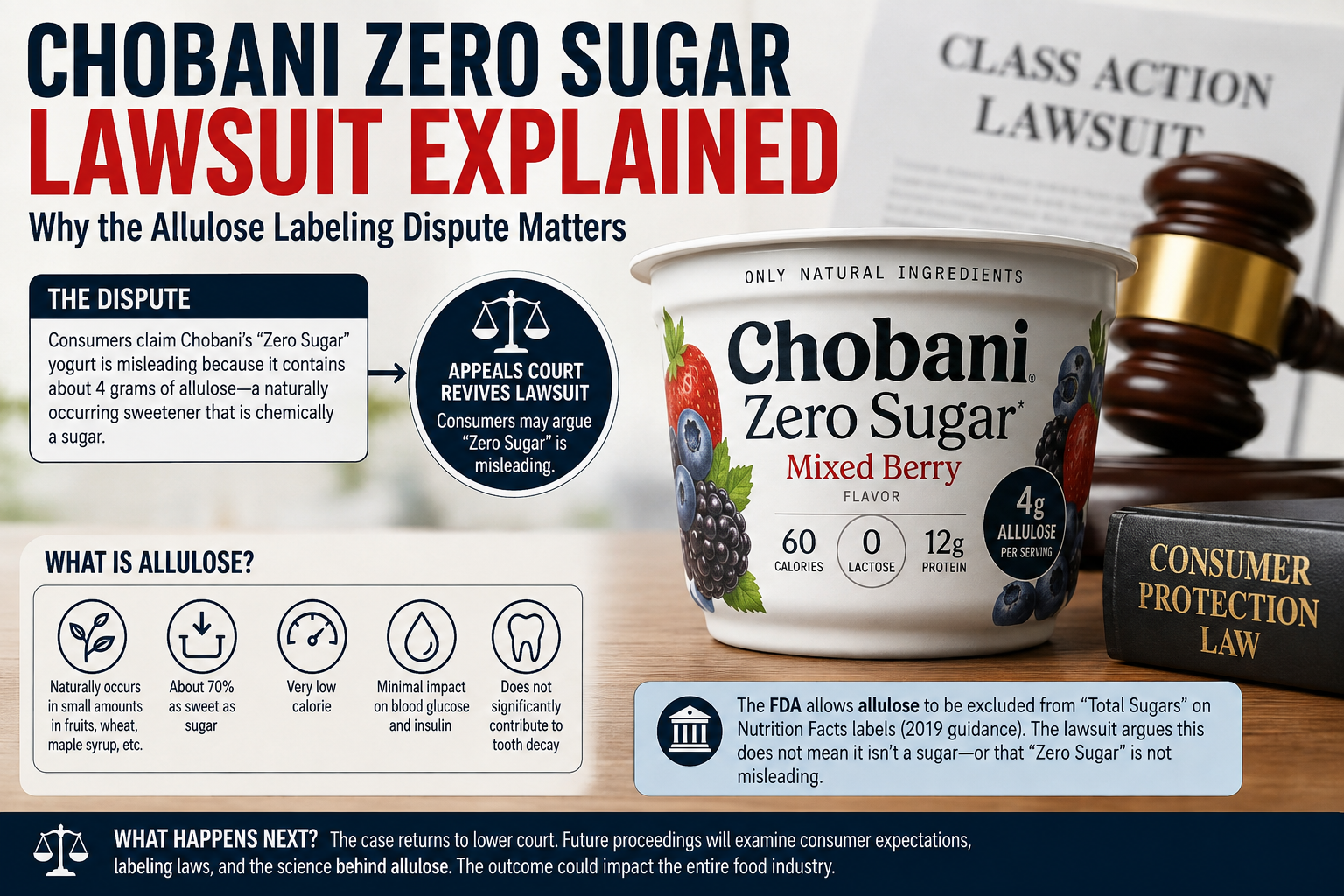 Chobani Zero Sugar Lawsuit Explained: Why the Allulose Labeling Dispute Matters