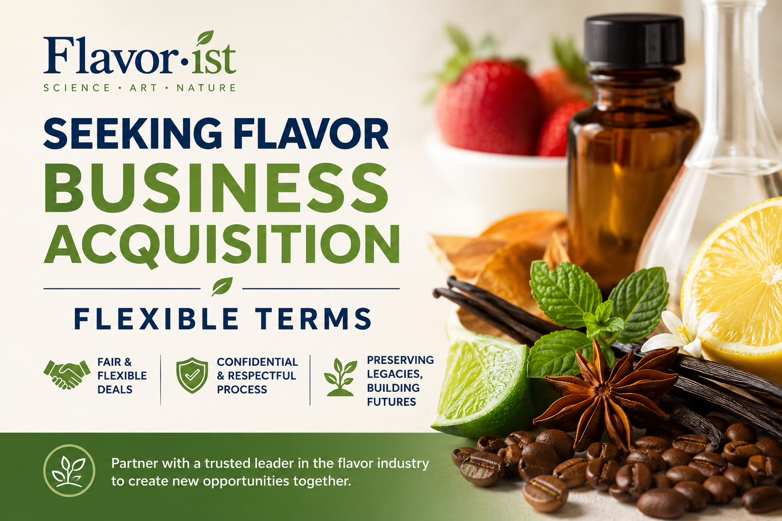 Seeking Flavor Business Acquisition – Flexible Terms