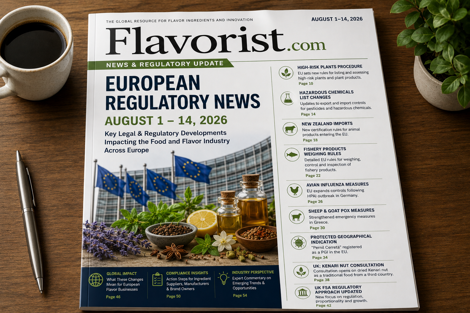 Europe Food & Flavor Regulatory Update: Key legal and regulatory developments released August 1–14, 2026