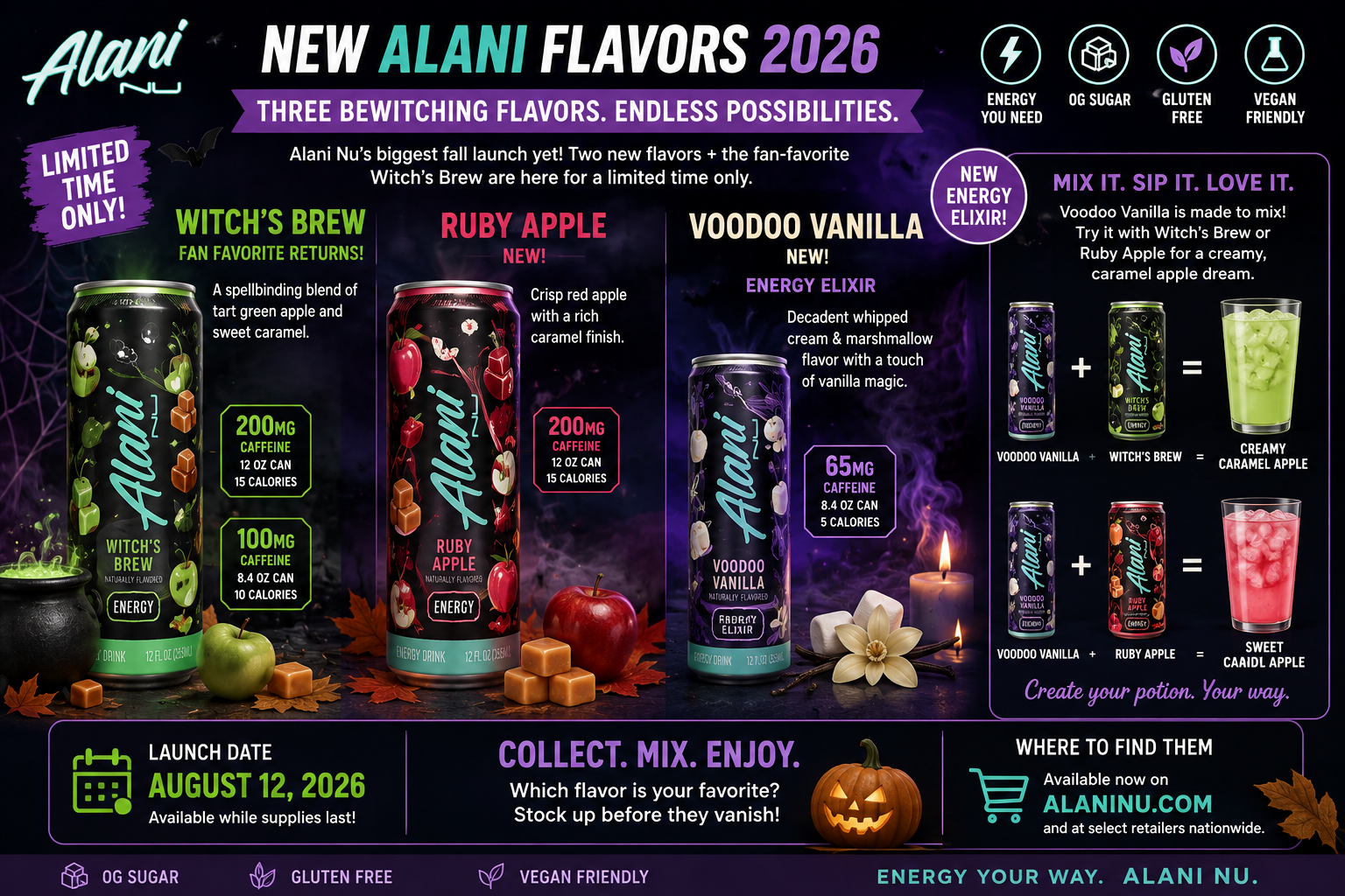 Market Watch: New Alani Flavor 2026: Voodoo Vanilla and Ruby Apple Lead Alani Nu’s Fall Energy Drink Launch