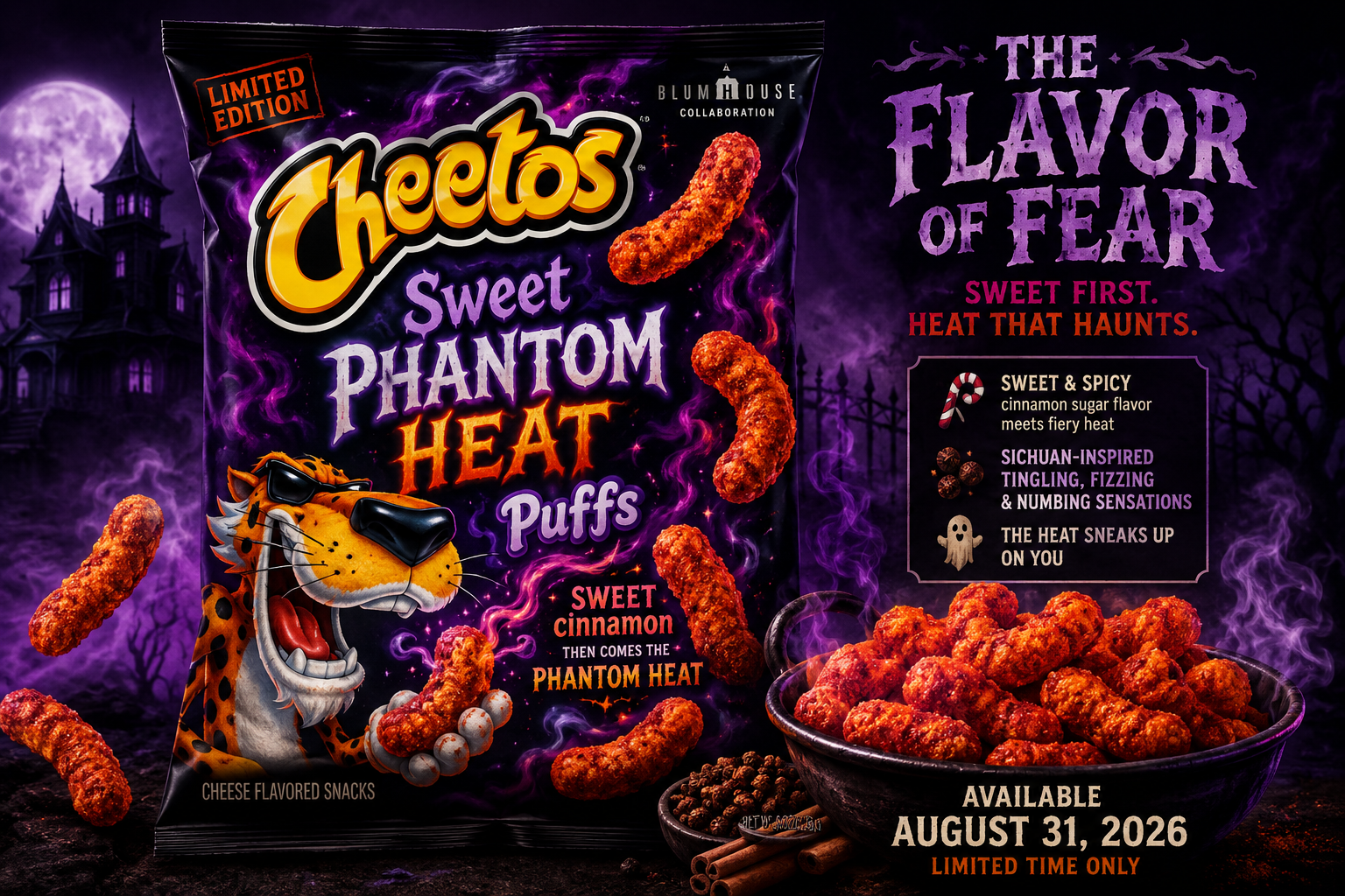 New Spicy Cheetos Flavor 2026: Sweet Phantom Heat Puffs Bring a Sweet, Tingling Twist