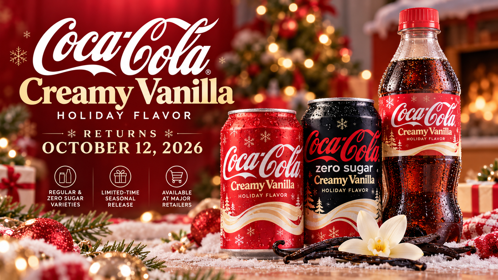 Coca-Cola Creamy Vanilla Holiday Flavor Returns in 2026: Release Date, Where to Buy, and Everything You Need to Know