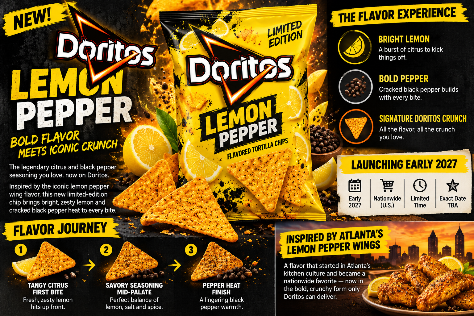 Doritos New Lemon Pepper Flavor: What We Know About the 2027 Launch