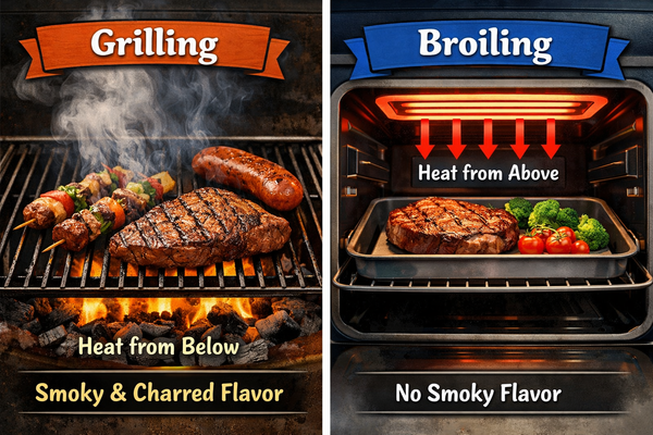 Grilling vs Broiling · flavor deep‑dive