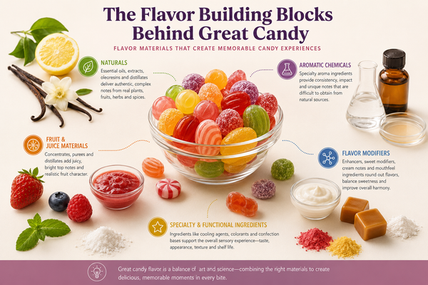 Flavor Materials that Contribute to Candy Flavor Notes: What Flavorists Need to Know