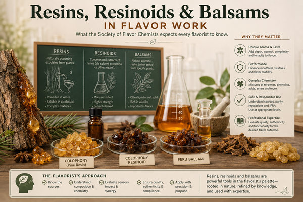 Resins, Resinoids & Balsams in Flavor Work: What the Society of Flavor Chemists Expects Every Flavorist to Know