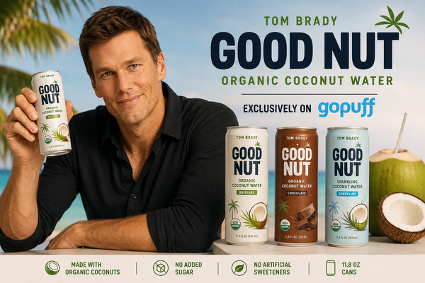 Tom Brady and Gopuff Bet Big on the Growing Coconut Water Market with Launch of Good Nut