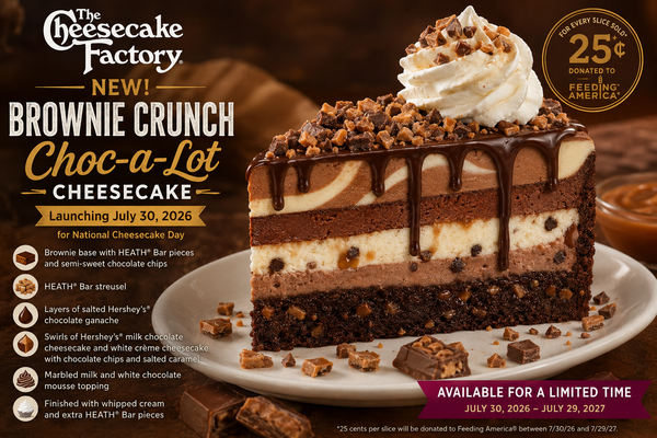 The Cheesecake Factory's New Flavor: Brownie Crunch Choc-a-Lot Cheesecake Sparks Online Buzz