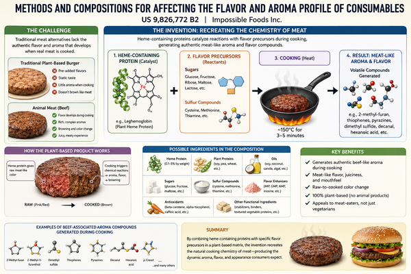 Patent Summary: US 9,826,772 B2 Methods and Compositions for Affecting the Flavor and Aroma Profile of Consumables