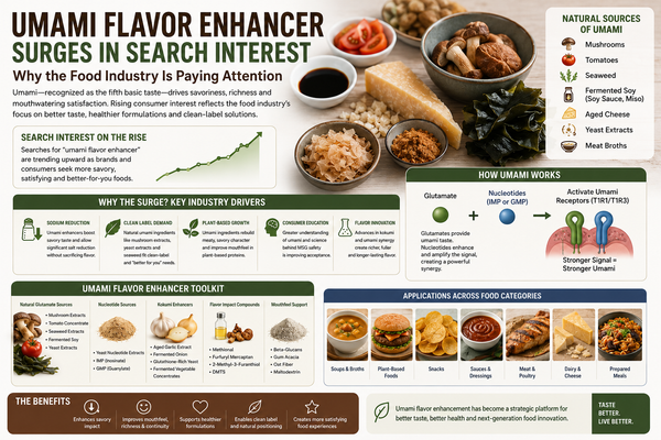 Umami Flavor Enhancer Surges in Search Interest: Why the Food Industry Is Paying Attention