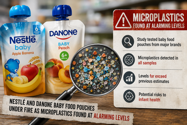 Nestlé and Danone Baby Food Pouches Under Fire: Microplastics Found at Alarming Levels