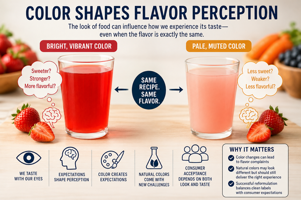How Food Color Changes Can Influence Flavor Perception: Why Natural Colors Matter More Than Ever