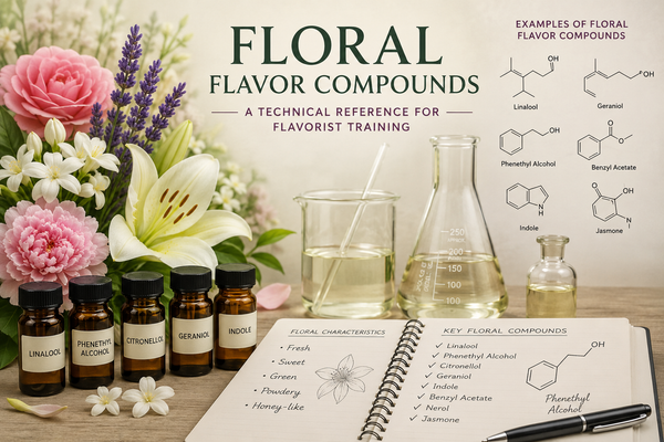 Floral Flavor Compounds: A Technical Reference for Flavorist Training