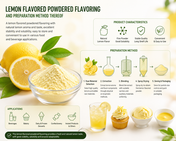 Flavor Patent: Lemon-Flavored Powdered Flavoring and Preparation Method Thereof