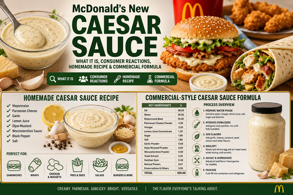 Trending Now: McDonald's New Caesar Sauce: What It Is, Consumer Reviews, Homemade Recipe & Commercial-Style Formula