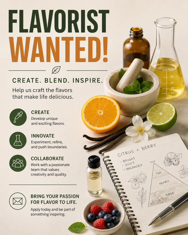 Flavorist Job Opening: Symrise is seeking to hire a senior flavorist (beverage)