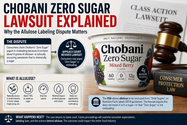 Chobani Zero Sugar Lawsuit Explained: Why the Allulose Labeling Dispute Matters
