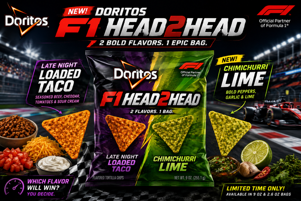 New Doritos F1 Head2Head Chips Combine Two Bold Flavors in One Bag