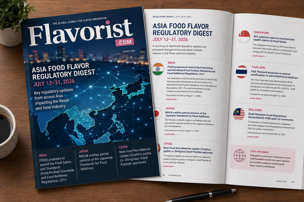 Asia Food & Flavor Regulatory Digest: July 13–31, 2026