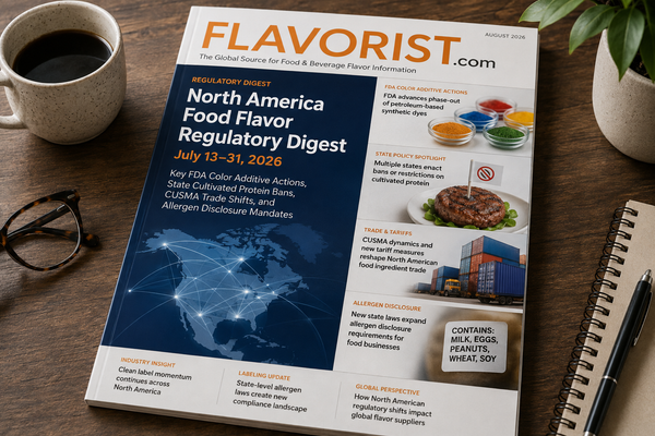 North America Food & Flavor Regulatory Digest: July 13–31, 2026 — Key FDA Color Additive Actions, State Cultivated Protein Bans, CUSMA Trade Shifts, and Allergen Disclosure Mandates