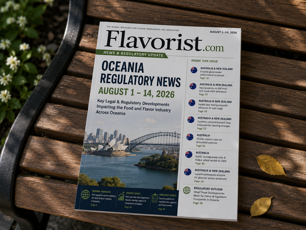 Oceania Food & Flavor Regulatory Update: Key legal and regulatory developments released August 1–14, 2026