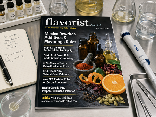 Regulatory News Digest for the North American Food and Flavor Industry: August 15 - 30, 2026