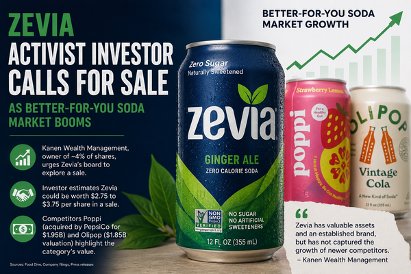 Zevia Faces Pressure to Sell as Activist Investor Questions Its Place in the Better-for-You Soda Boom
