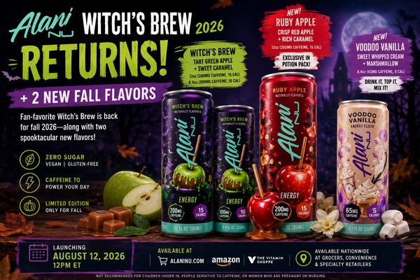 Alani Nu Witch’s Brew 2026 Returns With New Ruby Apple and Voodoo Vanilla Fall Flavors