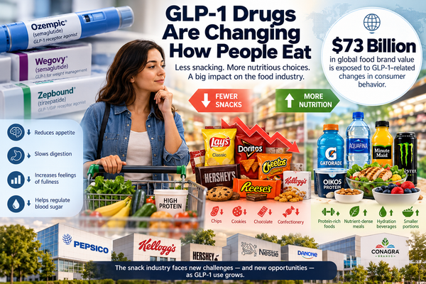 GLP-1 Drugs Could Reshape the Snack Industry as $73 Billion in Food Brand Value Faces Risk