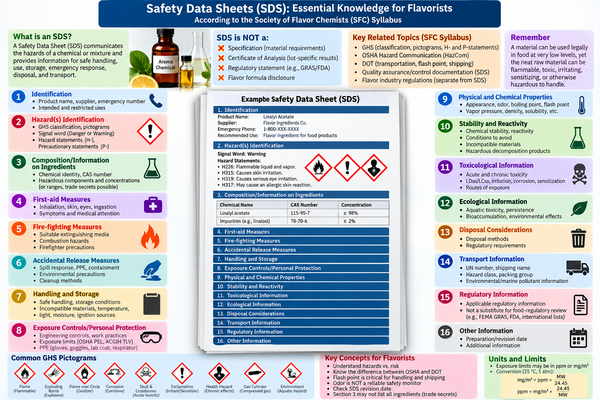 Safety Data Sheets (SDS): Essential Knowledge for Flavorists — Society of Flavor Chemists (SFC) Study Guide