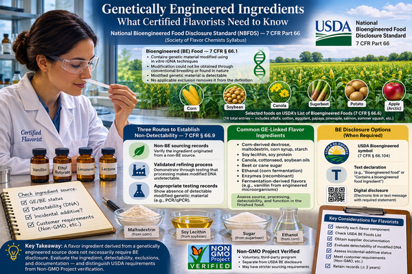 Genetically Engineered Ingredients (GMO/BE) Study guide for Certified Flavorists — Society of Flavor Chemists