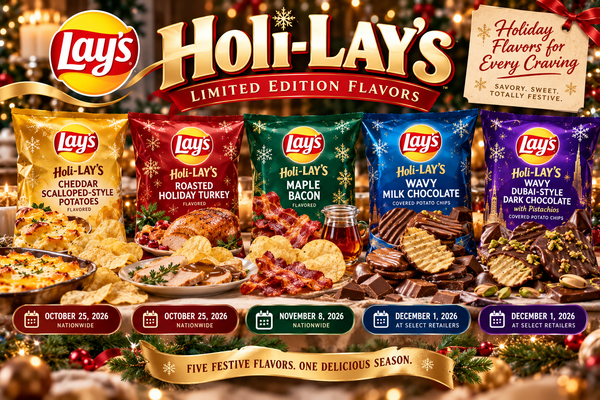 Lay's Holi-LAY'S Limited Edition Flavors 2026: Five New Holiday Chips Bring Turkey, Maple Bacon and Dubai Chocolate to the Snack Aisle