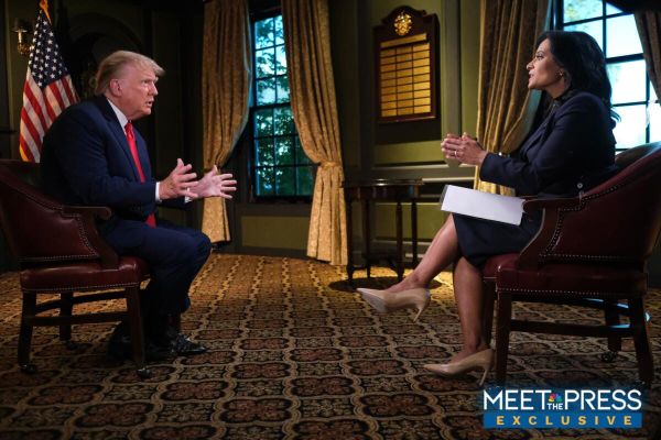 Trump splits hairs on what he said about wars